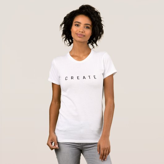 T-shirt Minimaliste personnalisé CRÉER du texte blanc (Devant entier)
