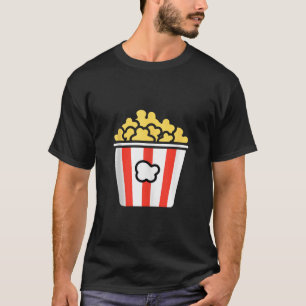 T-shirt Minimaliste Popcorn Sucre Nourriture Simple drôle