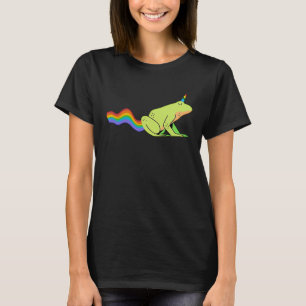T-shirt Minimaliste Rainbow Unicorn Frog LGBT Pride Queer 