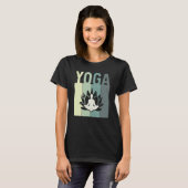 T-shirt Minimalistic Lotus Flower Meditating Yoga (Devant entier)