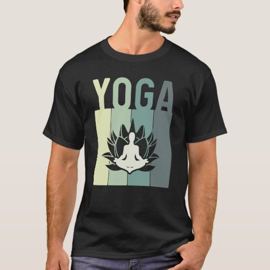 T-shirt Minimalistic Lotus Flower Meditating Yoga (Devant)