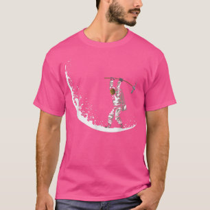 T-shirt Mining Astronaut Crescent Moon Cosmonaut Miner Ast