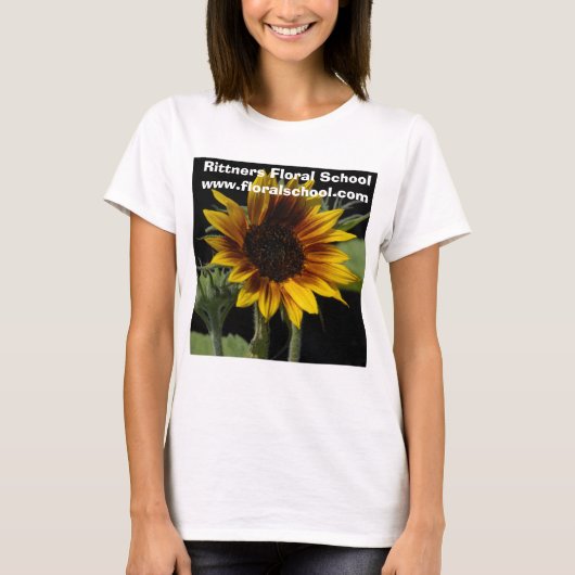 T-shirt Minisunflowerlargereversed2, Sc floral de (Devant)