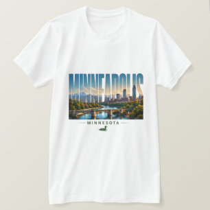 T-shirt Minneapolis Minnesota Horizon Nom de Ville Voyage