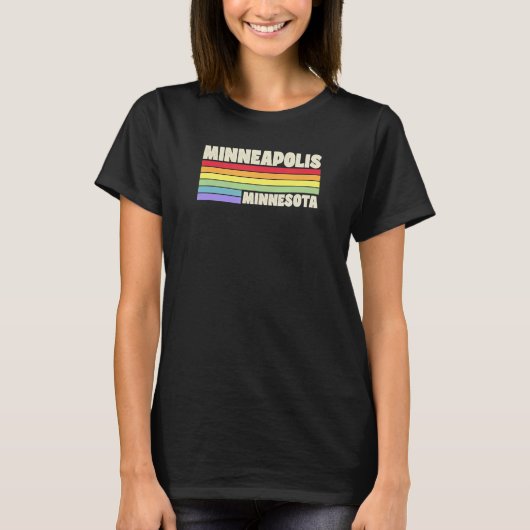 T-shirt Minneapolis Minnesota Pride Gay pride drapeau arc- (Devant)