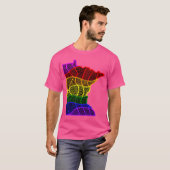 T-shirt Minnesota Arc-en-ciel Oversized (Devant entier)