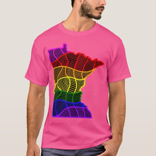 T-shirt Minnesota Arc-en-ciel Oversized (Devant)