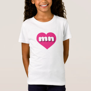 T-Shirt Minnesota coeur rose chaud - J'aime homme