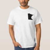 T-shirt Minnesota en noir et blanc (Devant)