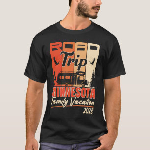 T-shirt Minnesota Famille Vacances RV Road Trip Mountains