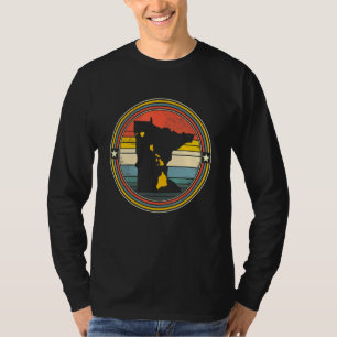 T-shirt Minnesota Hawaii Racines Origine State Map Retro