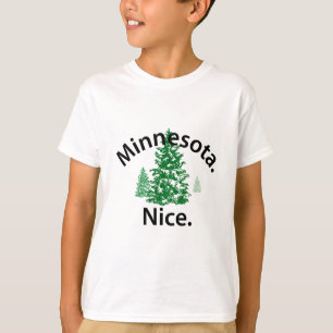 T-shirt Minnesota Nice. Point ! (texte noir)