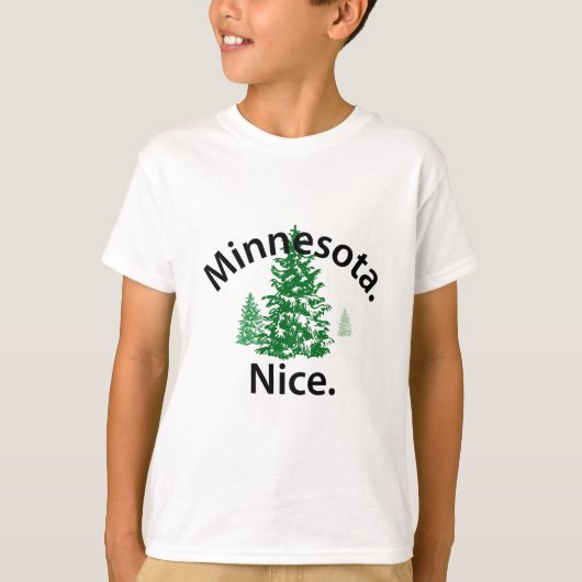 T-shirt Minnesota Nice. Point ! (texte noir) (Devant)
