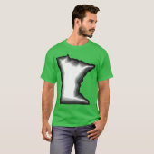 T-shirt Minnesota noir blanc gris (Devant entier)