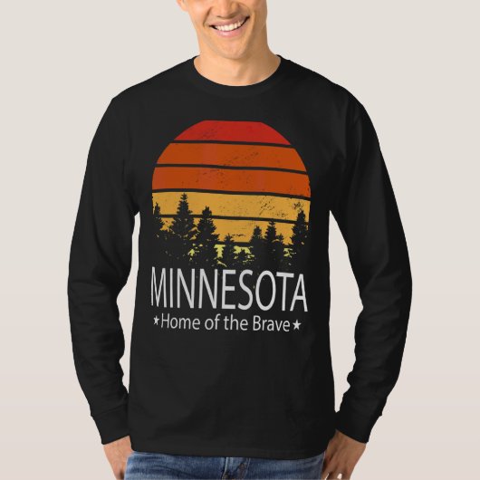 T-shirt Minnesota State Home Of The Brave Minnesota Love (Devant)