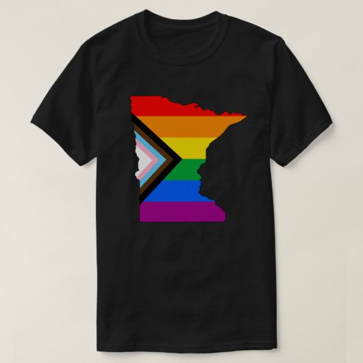 T-shirt Minnesota State Pride LGBTQ Progress Pride (Design devant)