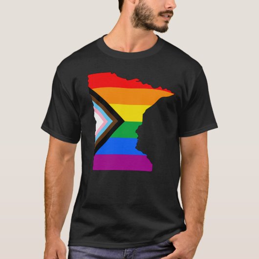 T-shirt Minnesota State Pride LGBTQ Progress Pride (Devant)