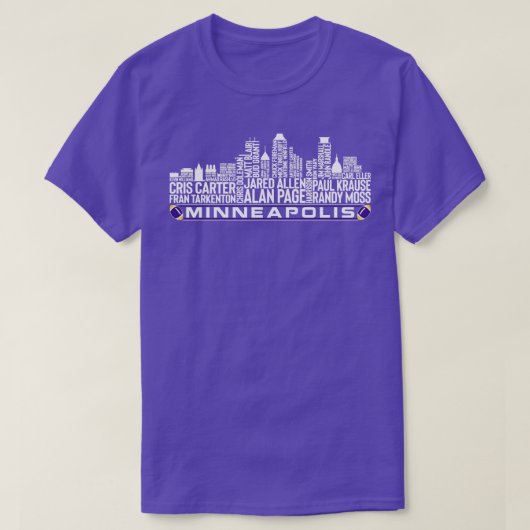 T-shirt Minnesota Team All Time Legends Minneapolis City (Design devant)