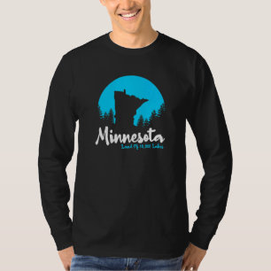 T-shirt Minnesota Terrain De L'État De 10000 Lacs
