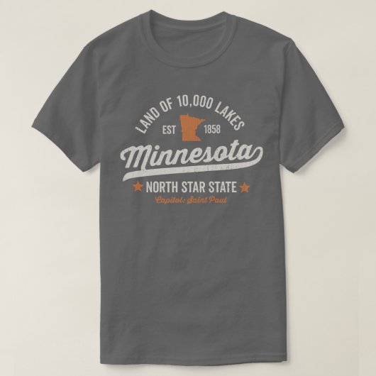 T-shirt Minnesota Terre de 10000 Lacs (Design devant)