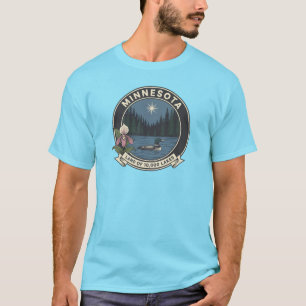 T-shirt Minnesota Terre des 10 000 lacs Art du Plongeon de