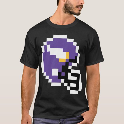 T-shirt Minnesota Vikings 8bit Helmet Only (Devant)