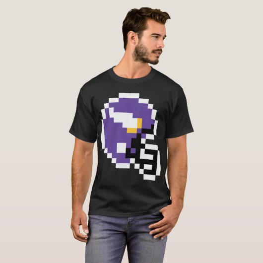 T-shirt Minnesota Vikings 8bit Helmet Only (Devant entier)