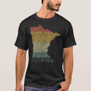 T-shirt Minnesota Vintage Retro Couleurs en Distress
