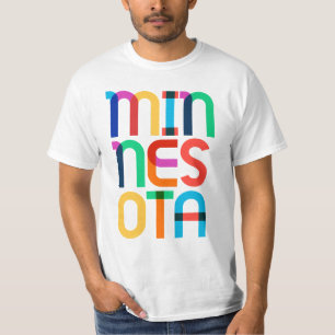 T-shirt Minnesota Vintage Retro Pop Art Type 80s
