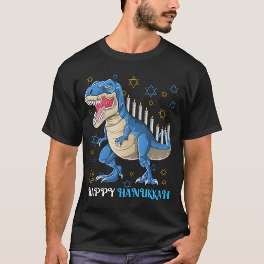 T-shirt Minorasaurus Rex T Rex Dinosaur Hanoukka (Devant)
