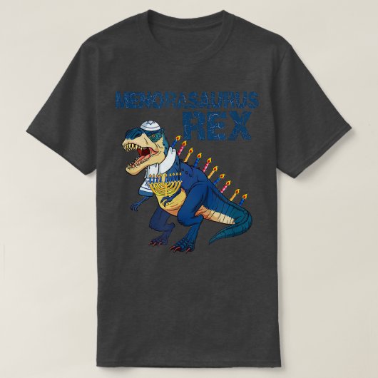 T-shirt Minorasaurus Rex T Rex Dinosaur Hanoukka Chanukah (Design devant)