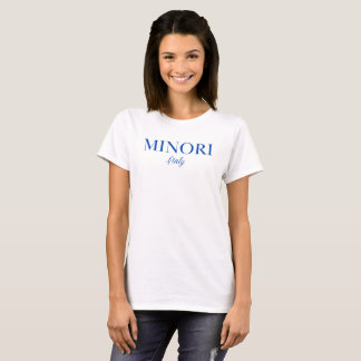 T-shirt Minori Italie-Texte Bleu Élégant