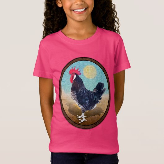 T-Shirt Minorque Rooster Vintage Oval (Devant)