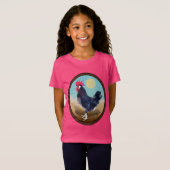 T-Shirt Minorque Rooster Vintage Oval (Devant entier)