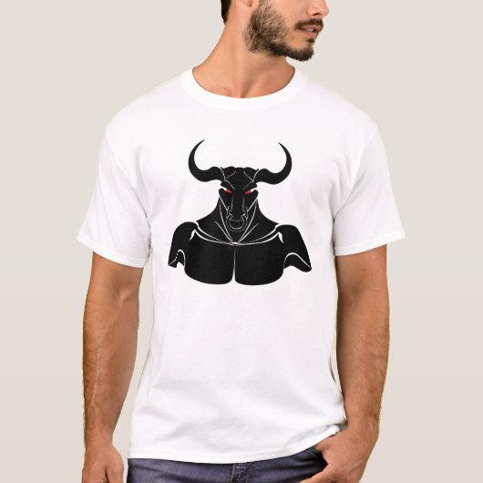 T-shirt Minotaur puissant - noir (Devant)