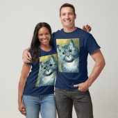 T-shirt minou bleu (Unisexe)