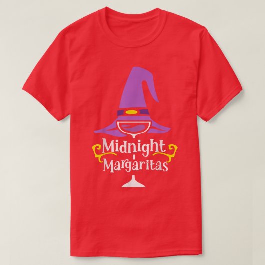 T-shirt Minuit Margaritas Sorcière Halloween Boire  (Design devant)