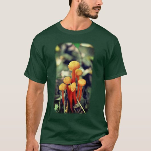 T-shirt Minuscule Champignons Orange Nature (Devant)