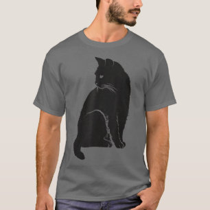 T-shirt Minuscule Chat noir propriétaire Feline Art Kitten