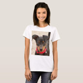 T-shirt minuscule-pinscher-noir et rouille (Devant entier)