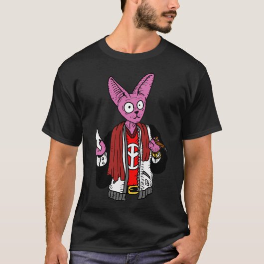 T-shirt Minx Chat Art Hipster Chats. (Devant)