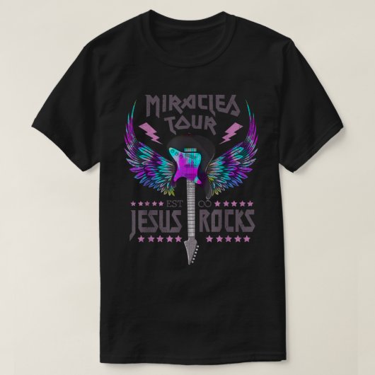 T-shirt Miracles Tour Est Jesus Rock Christian Rock (Design devant)