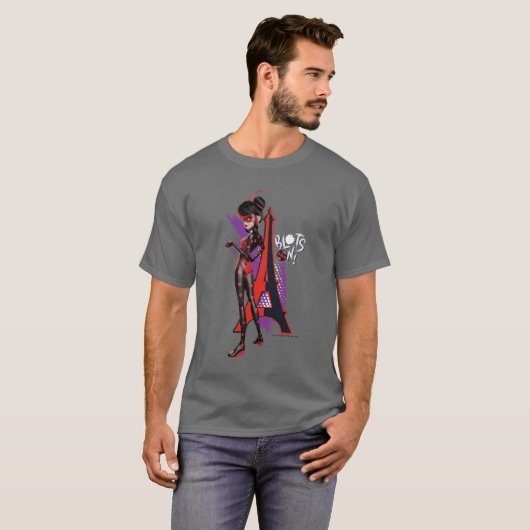 T-shirt Miraculeux Shadybug Re-verse Blots On! (Devant entier)