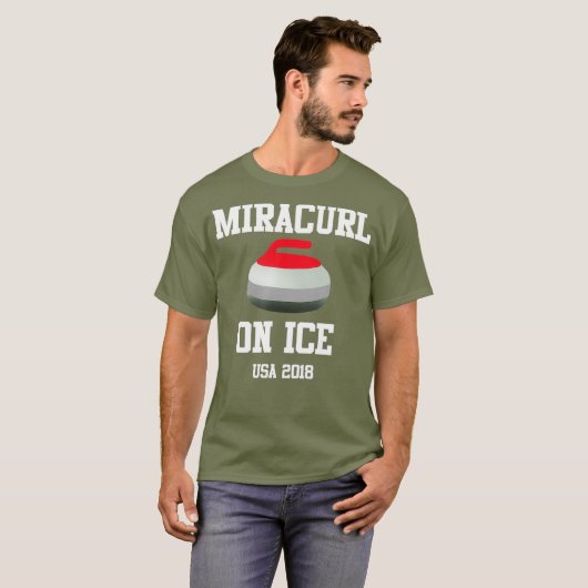 T-shirt Miracurl On Ice USA 2018 Curling (Devant entier)