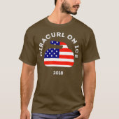 T-shirt Miracurl sur glace 2018 Drapeau américain de curli (Devant)