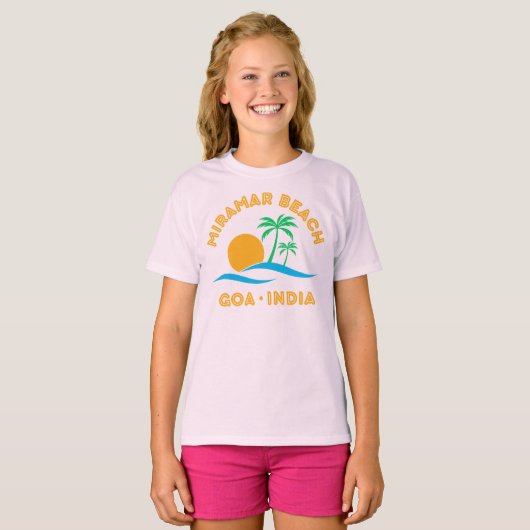 T-SHIRT MIRAMAR BEACH-GOA INDE (Devant entier)