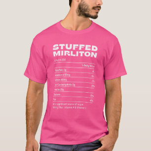 T-shirt Mirliton farci Nutrition Facts Drôle Thanksgivin