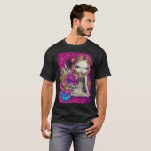 T-shirt Miroiter la chemise rose de dragon (Devant entier)