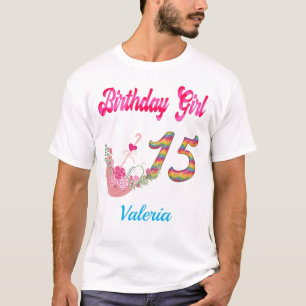 T-shirt Mis Quince Años Colorful Birthday Girl Custom T-Sh