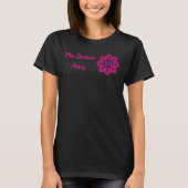 T-shirt Mis Quince Anos Fleur de dentelle rose Quinceanera (Devant)